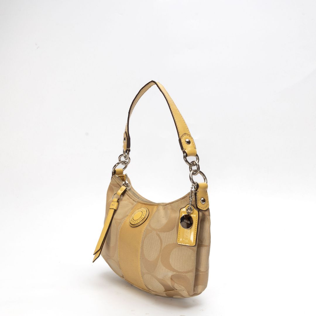 Coach Vintage Stripe Tan Convertible Bag