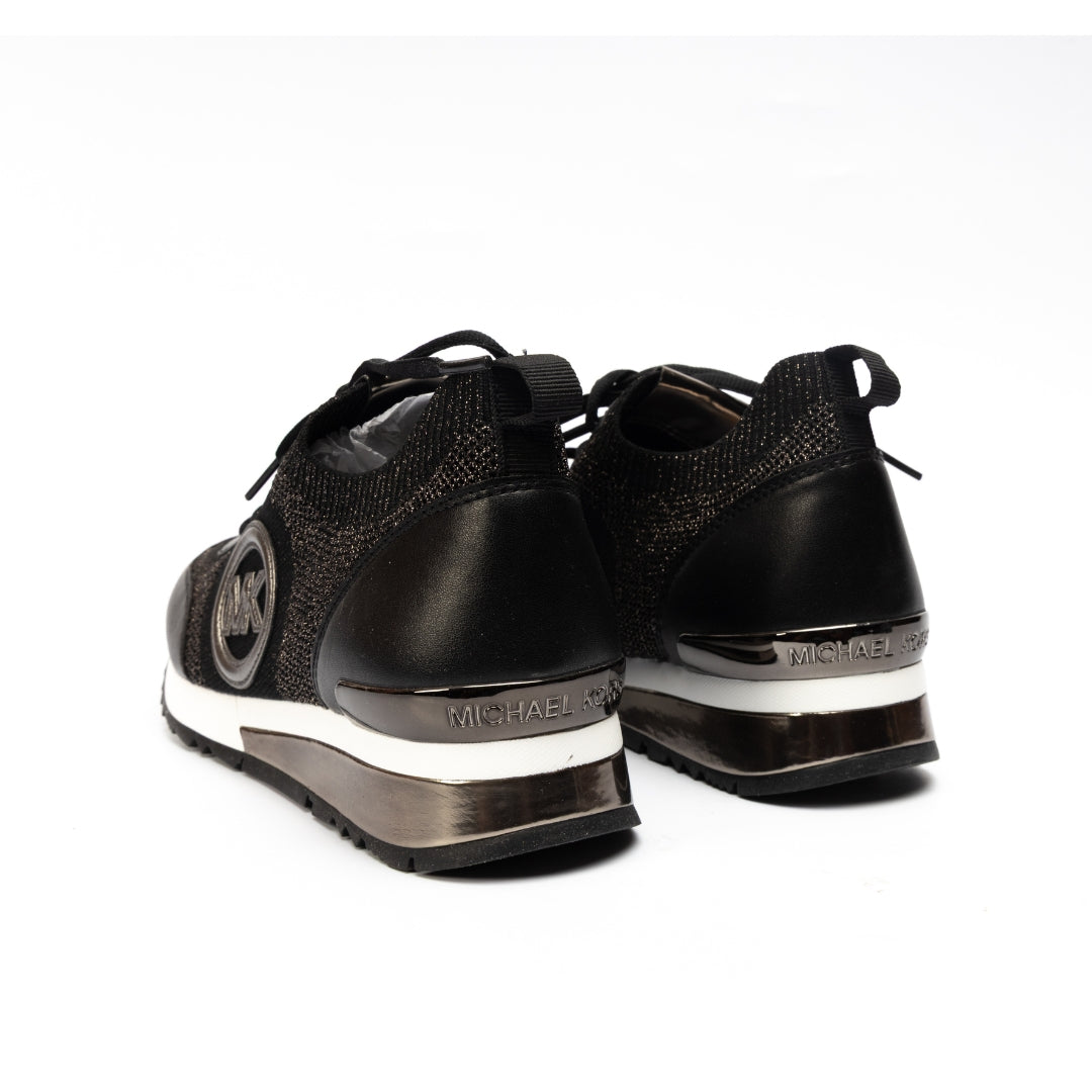 Michael Kors Jenkins Metallic Stretch Knit Trainer Sneakers