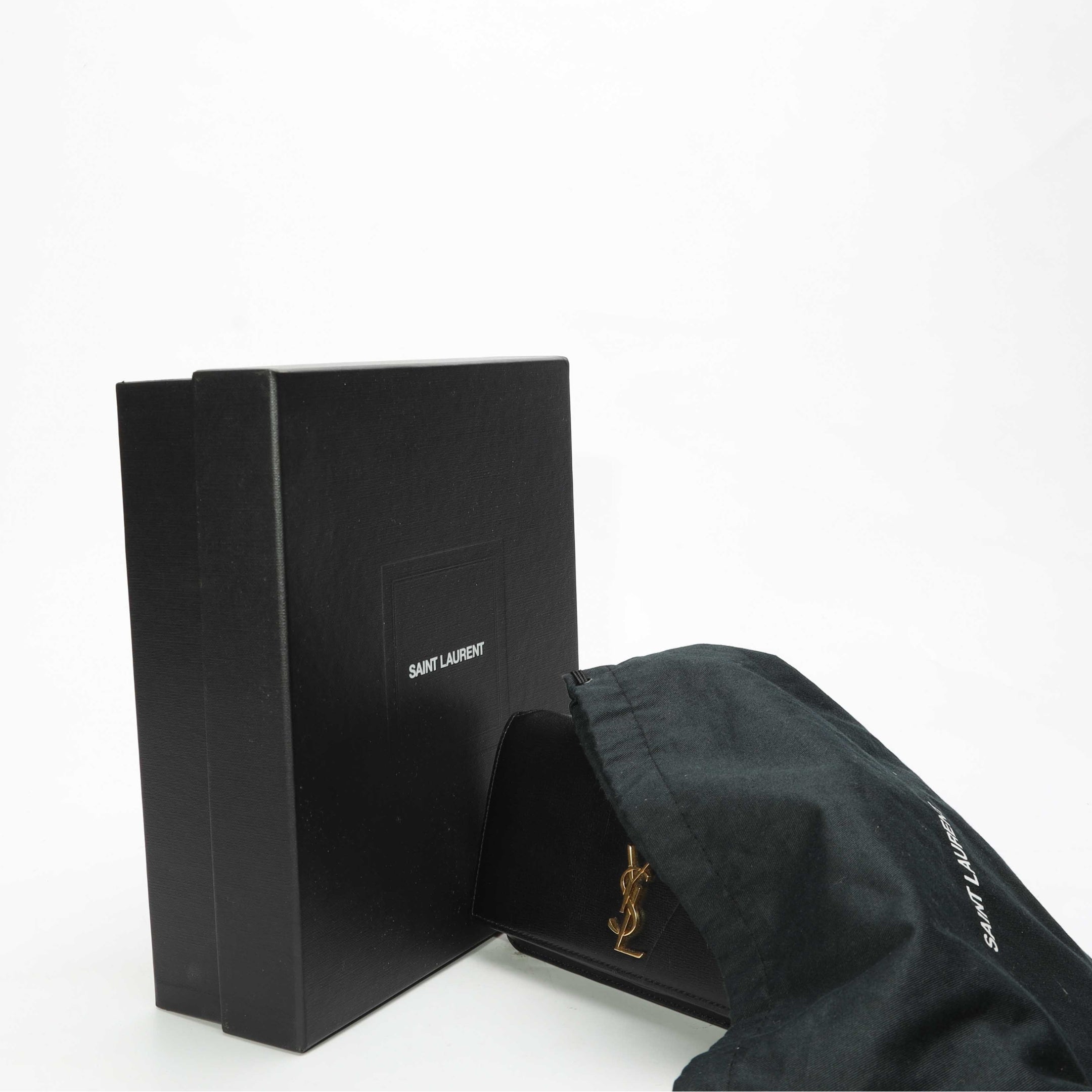 Yves Saint Laurent Black Phone Holder Crossbody Bag