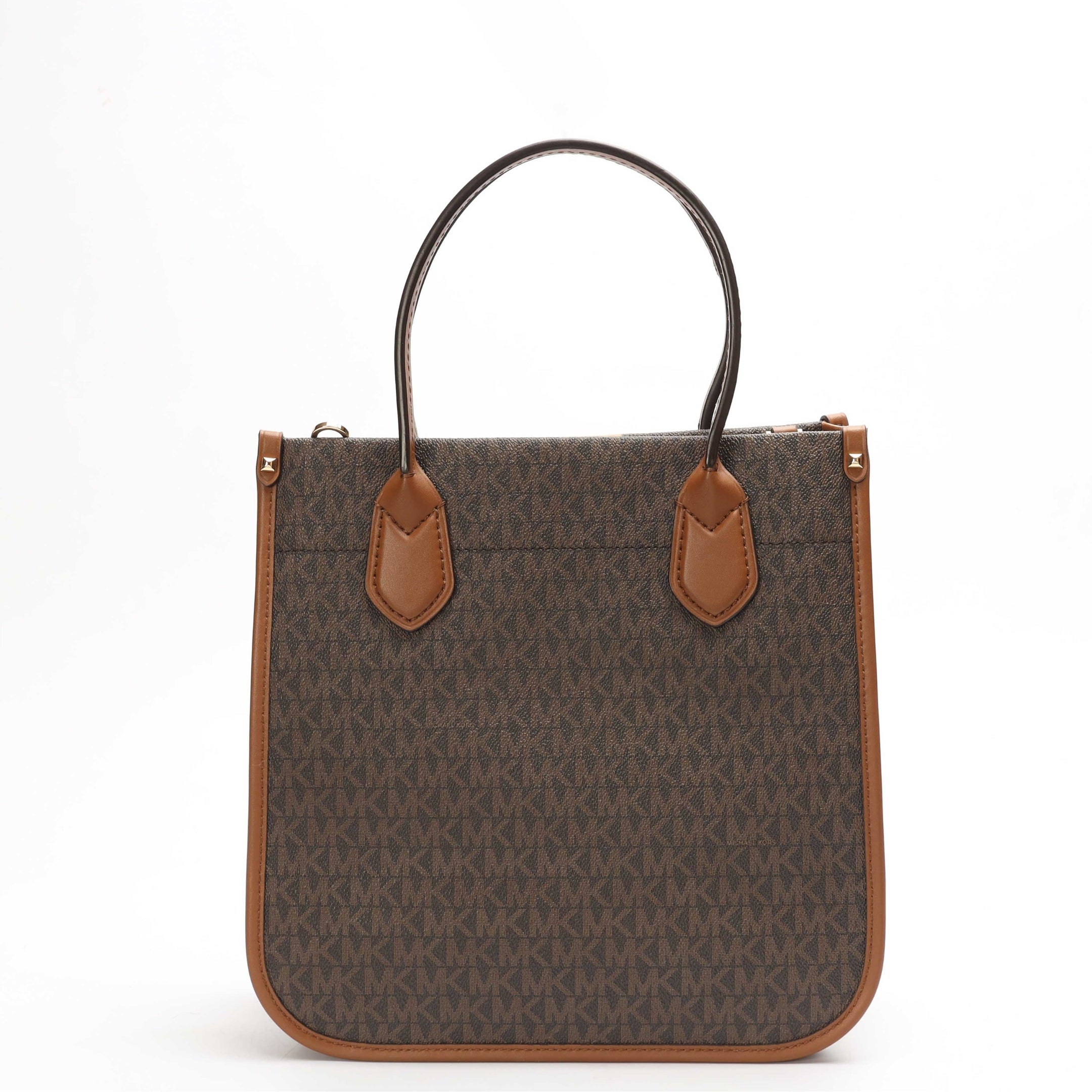 Michael Kors Heidi Brown Stripe Signature Logo Tote