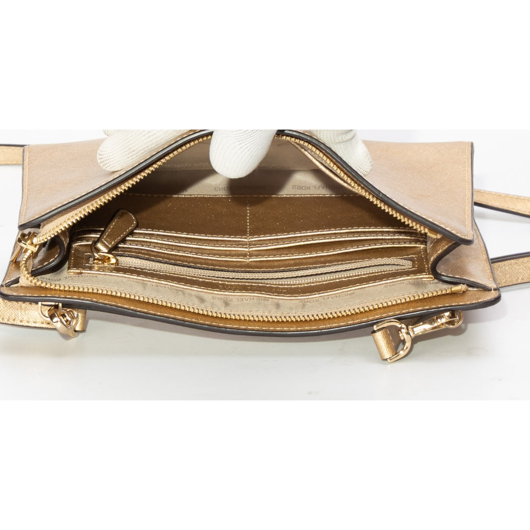 Michael Kors Jet Set Travel Pale Gold Crossbody Bag