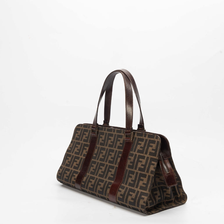 Fendi Brown Zucca Canvas Handbag