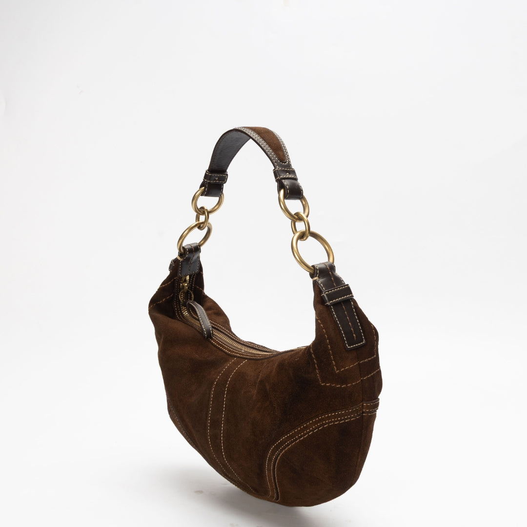 Coach Suede Brown Vintage Hobo bag