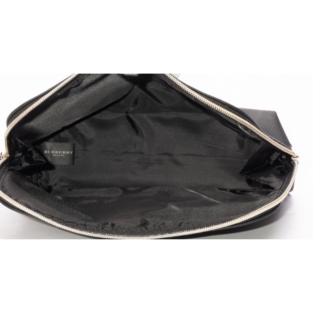 Burberry Check & Leather Cosmetic Pouch