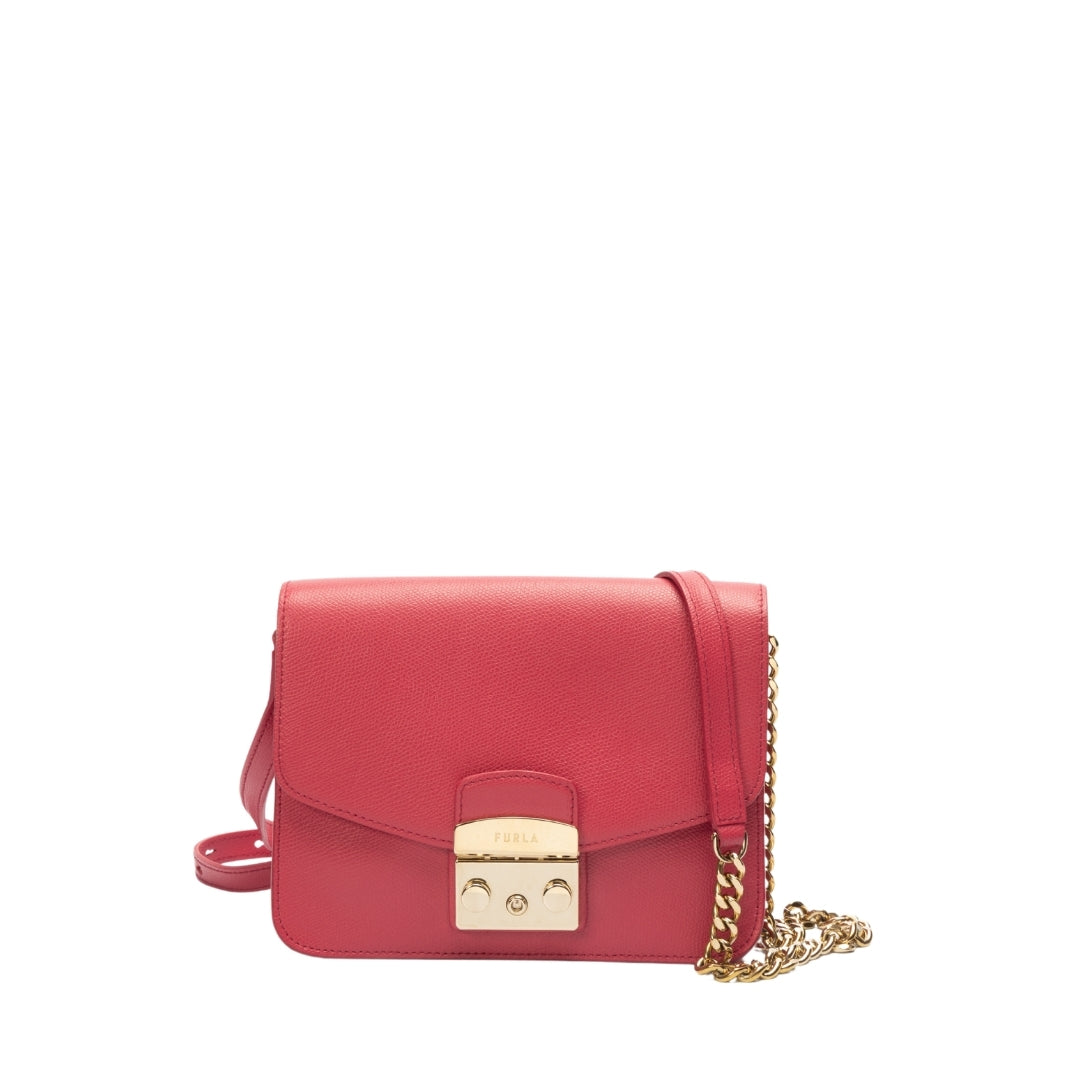 Furla Metropolis Pinky Fluo Mini Crossbody Bag