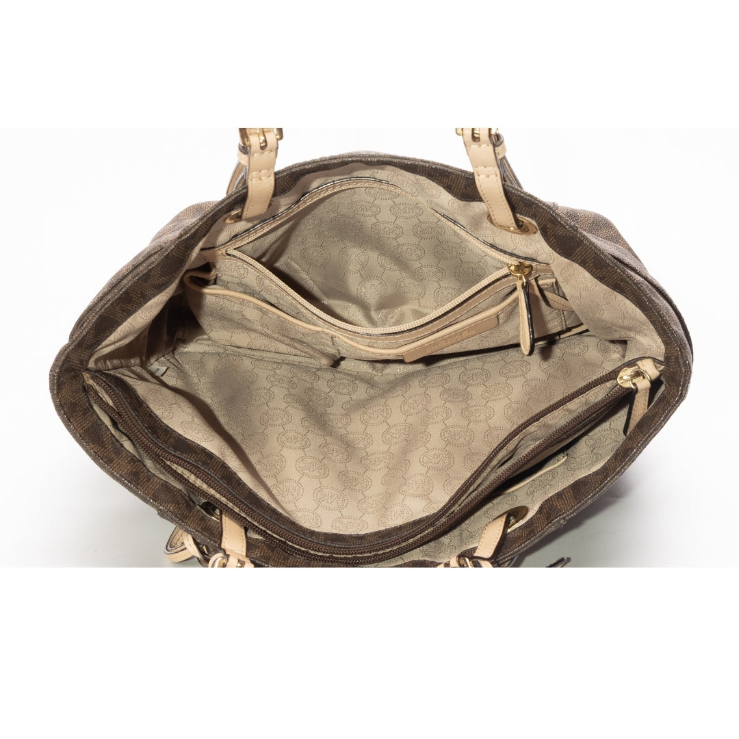 Michael Kors Signature Coated Canvas Jet Set Tote