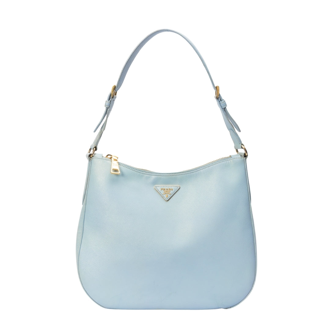 Prada Lago Saffiano Lux Leather Hobo