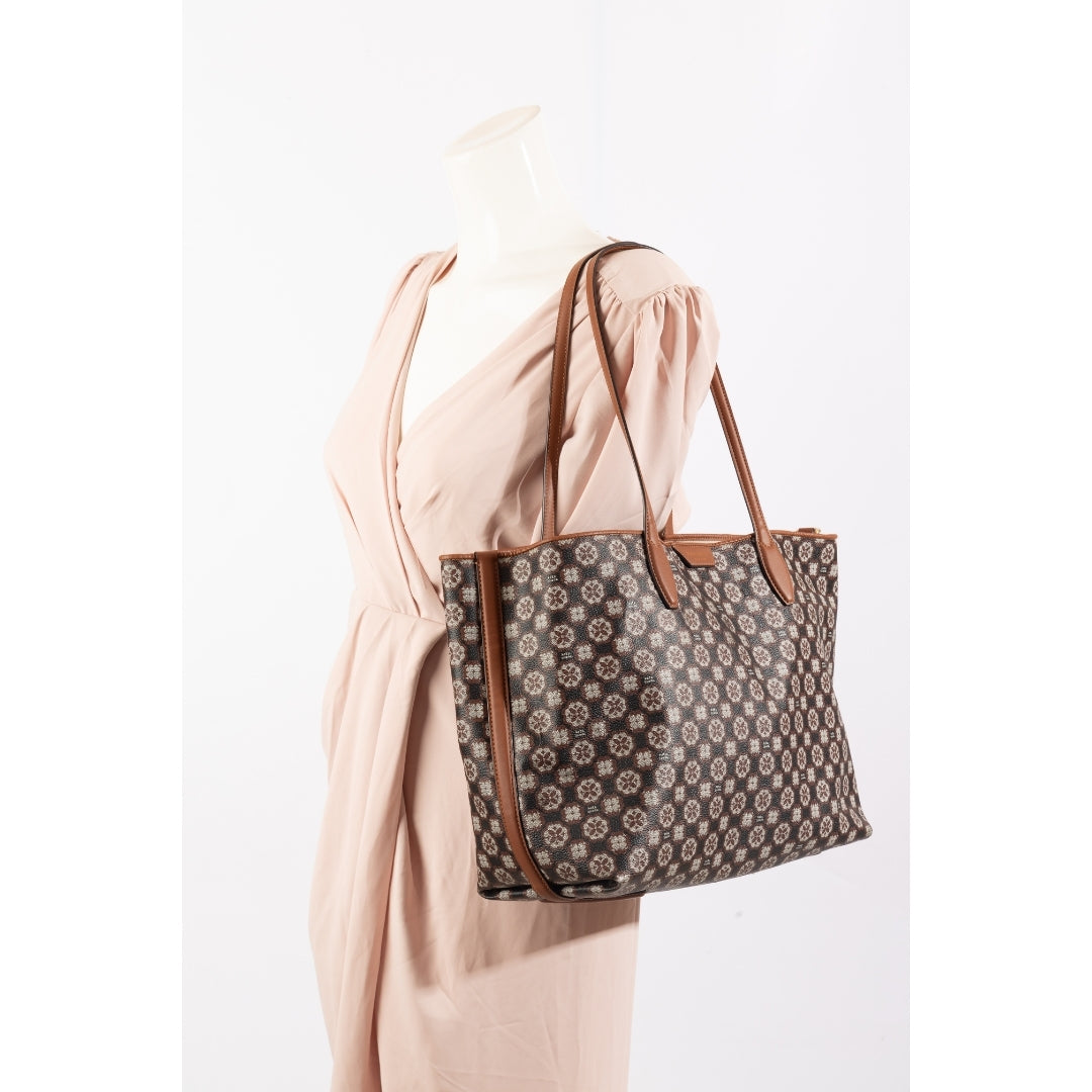 Kate Spade Flower Monogram Coated Tote Bag