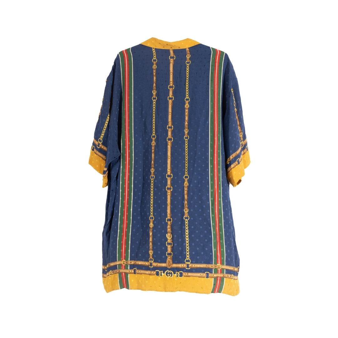 Gucci Printed Silk Jacquard Shirt