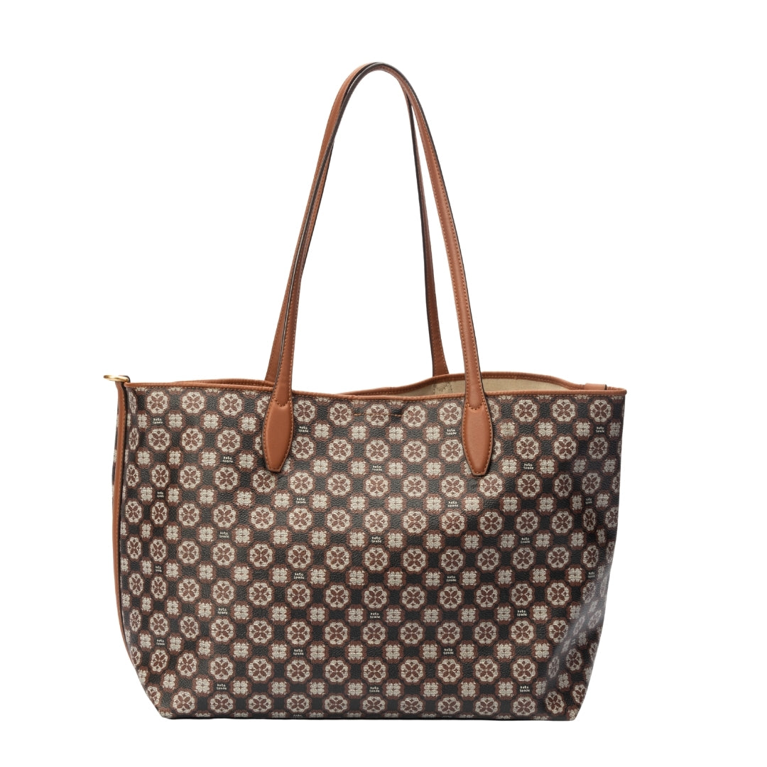Kate Spade Flower Monogram Coated Tote Bag