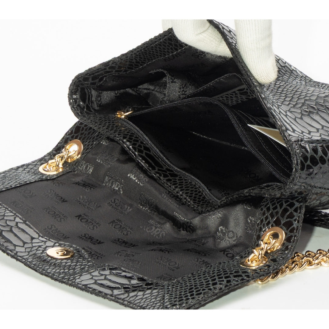 Michael Kors Greenwich Small Crocodile Embossed Leather Crossbody Bag