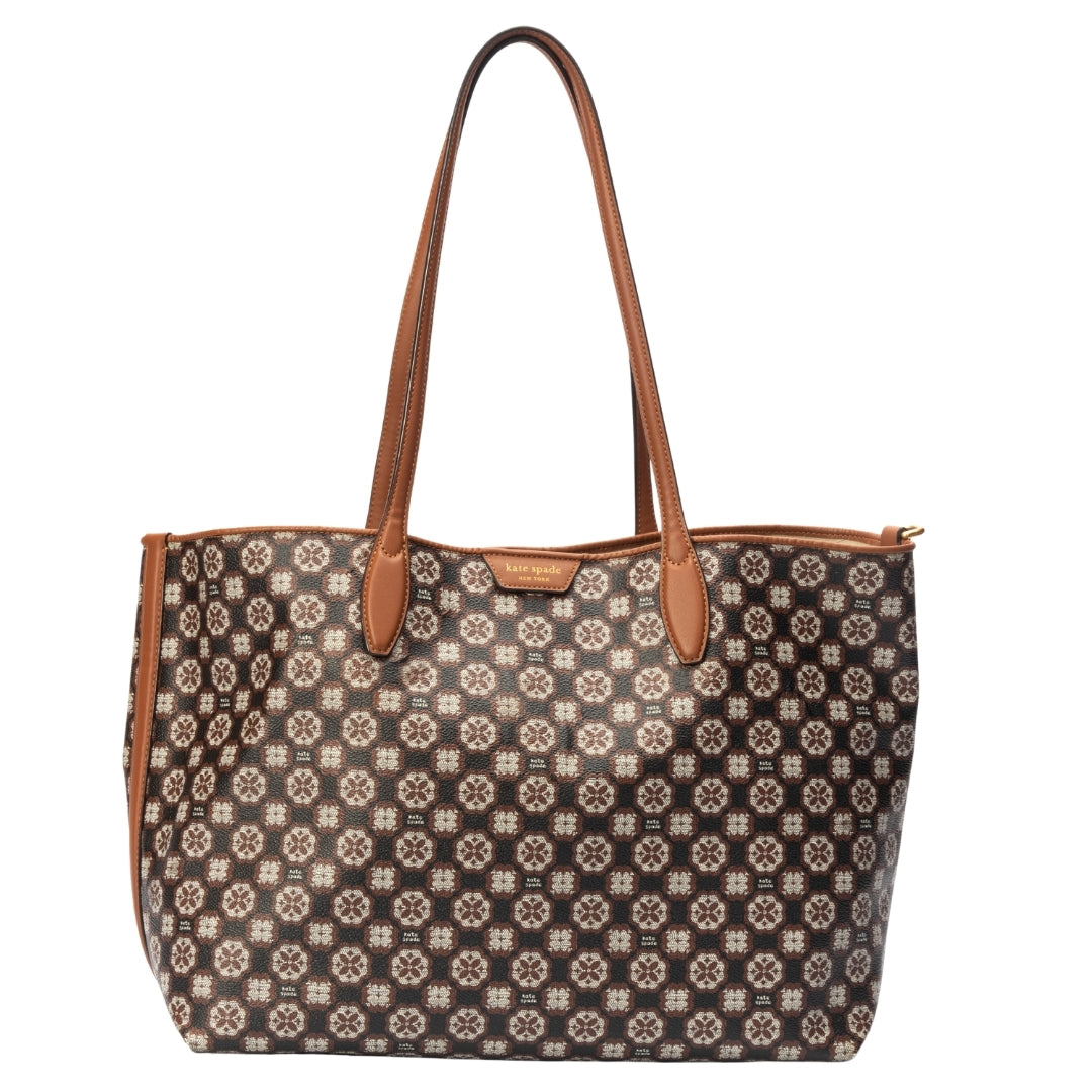 Kate Spade Flower Monogram Coated Tote Bag