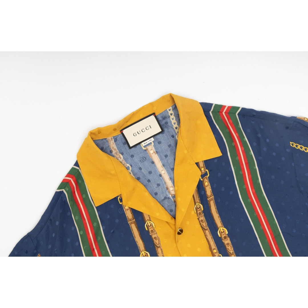 Gucci Printed Silk Jacquard Shirt
