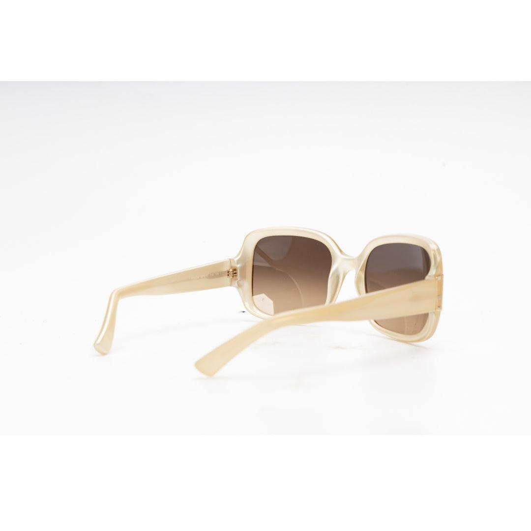 Fendi Cream Fendista Logo Oversized Square Sunglasses