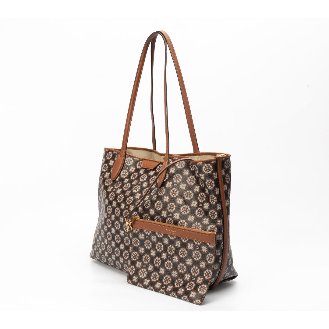 Kate Spade Flower Monogram Coated Tote Bag