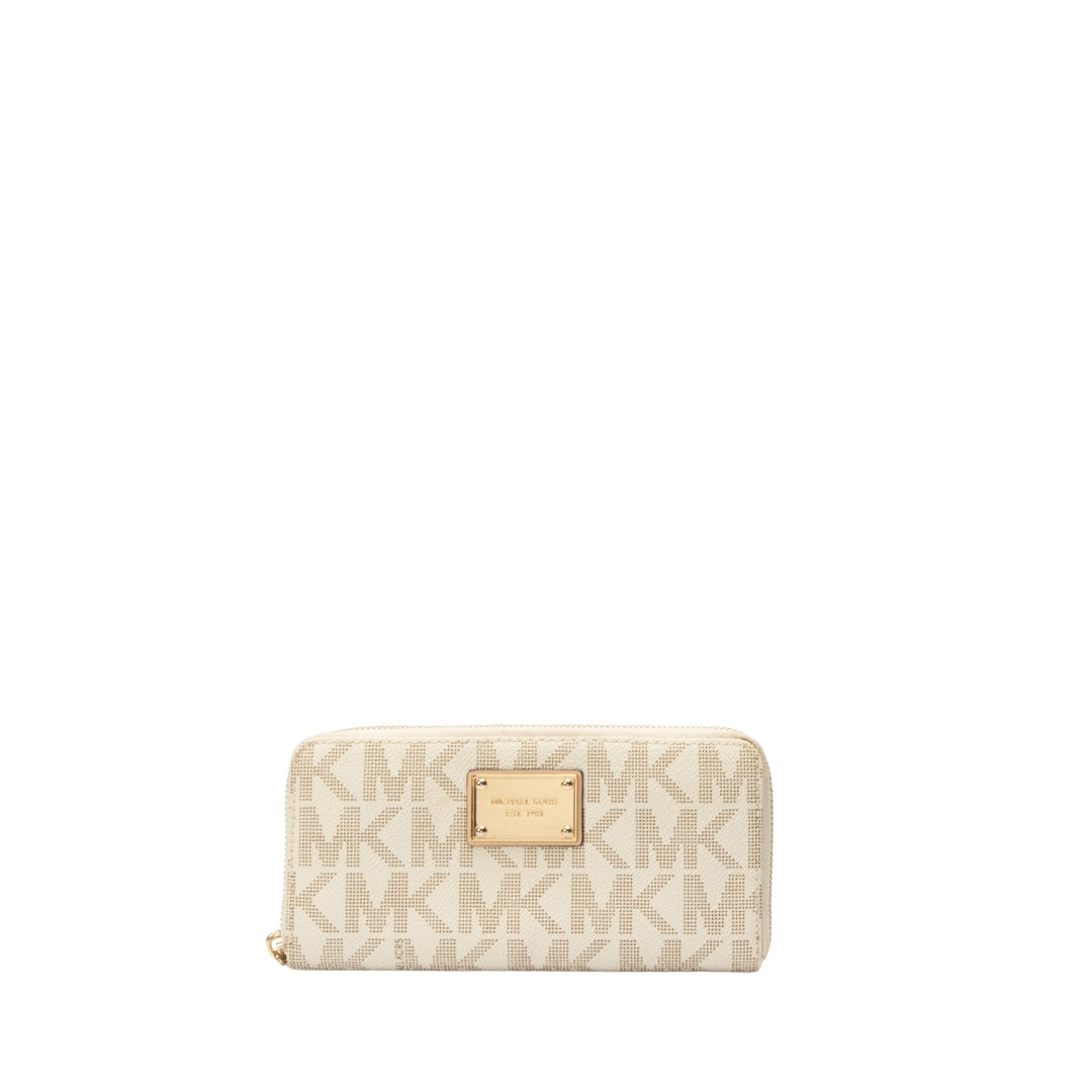 Michael Kors Vanilla Jet Set Large Wristlet Wallet