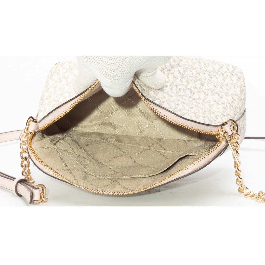 Michael Kors Jet Set Travel Medium Signature Logo Dome Crossbody Bag