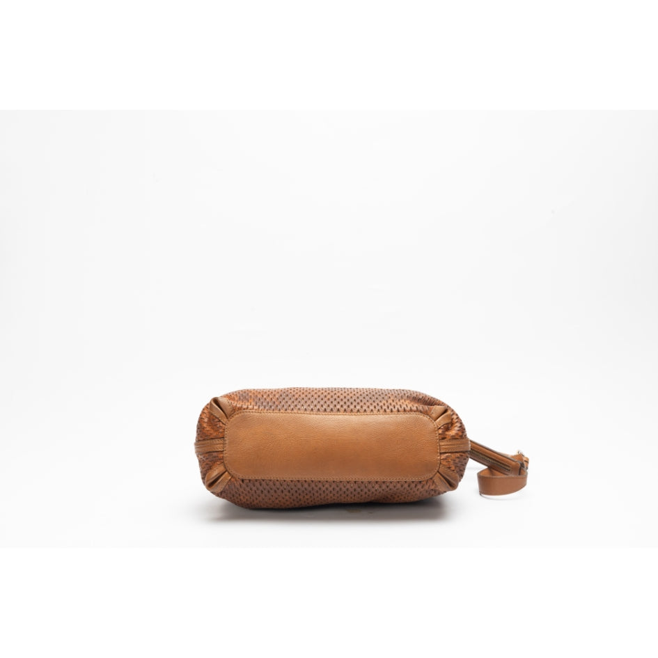 Chloe Tan Python Elsie Top Handle Bag
