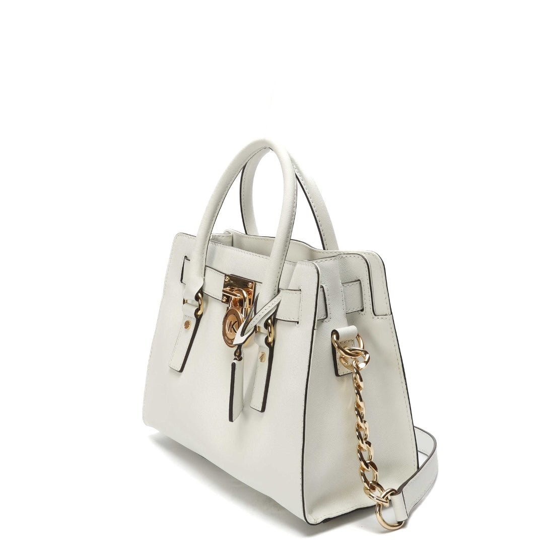 Michael Kors White Hamilton East West Tote