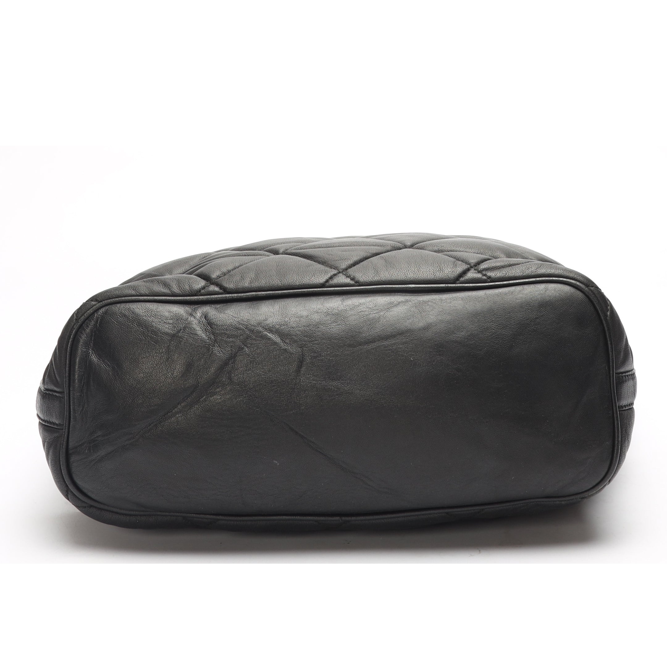 Salvatore Ferragamo Genny Black Quilted Bucket Bag