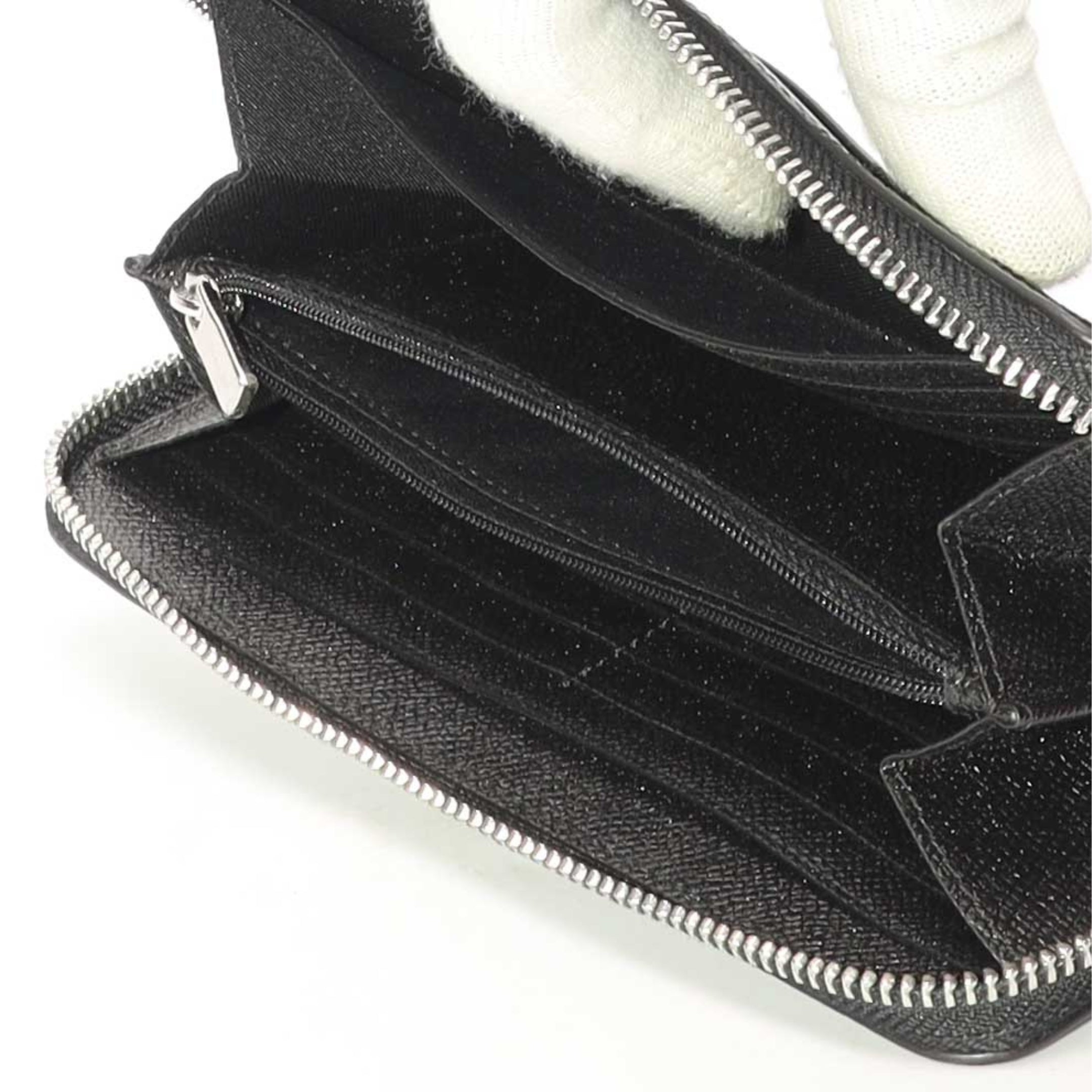 Coach Black Accordian Zip Wallet