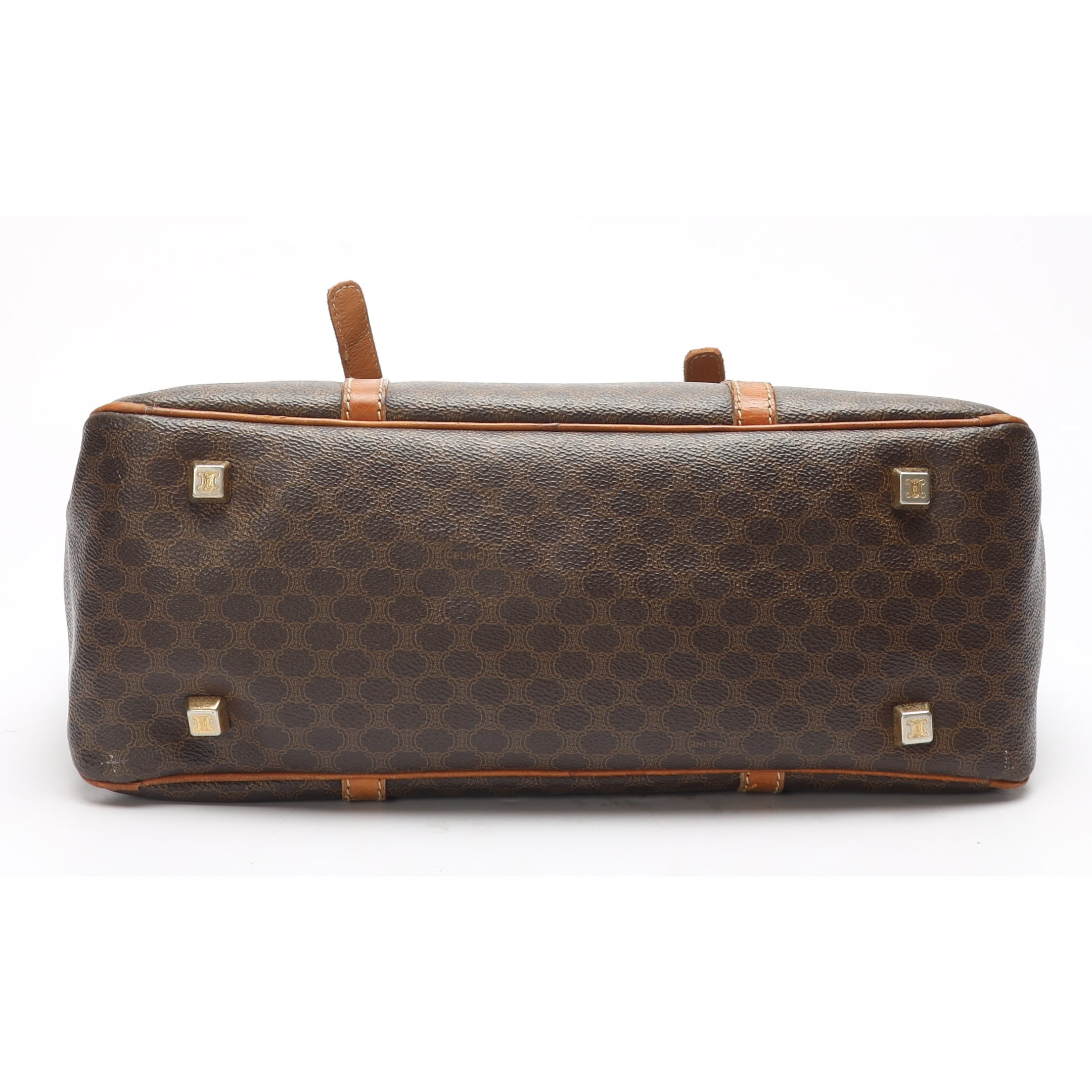 Celine Macadam Canvas Brown Shoulder Bag