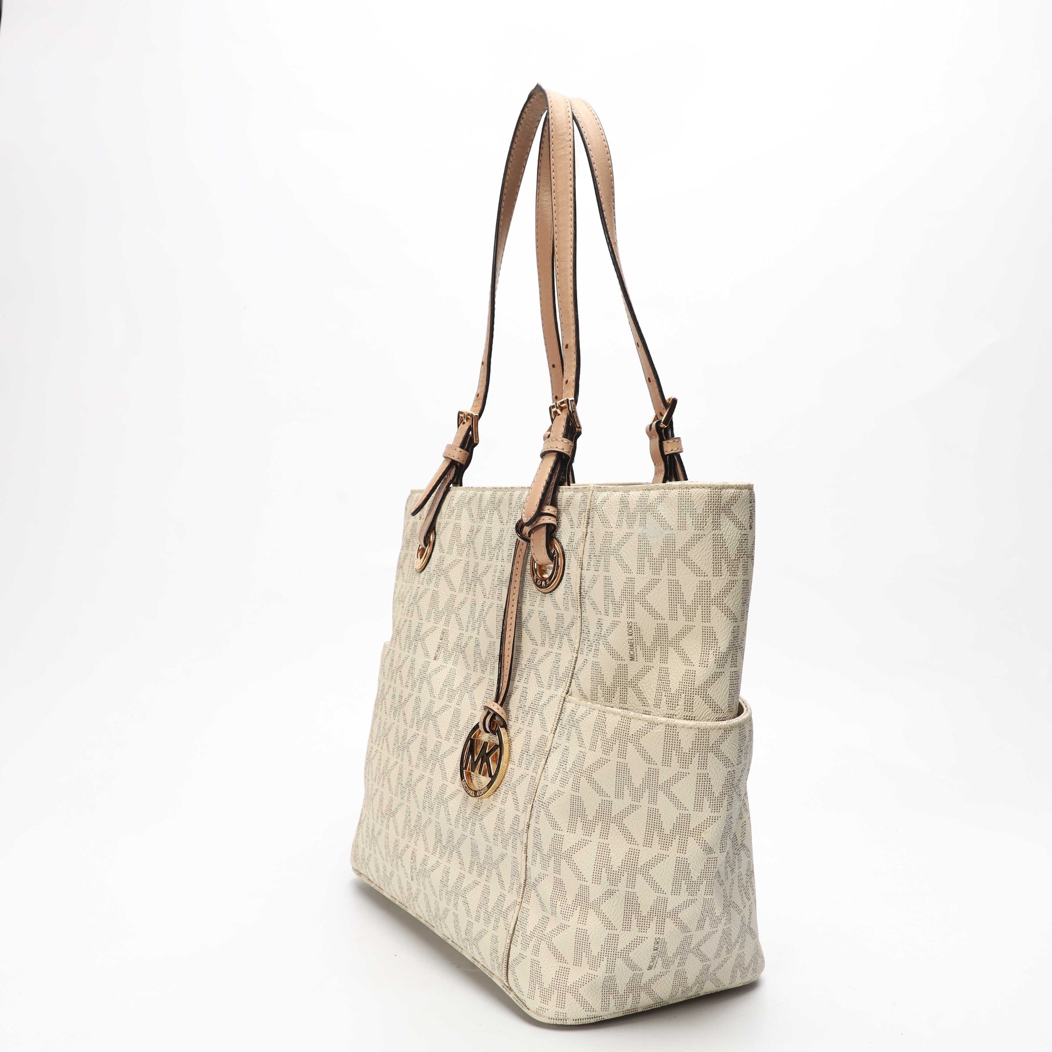 Michael Kors Vanilla Logo Jet Set Tote