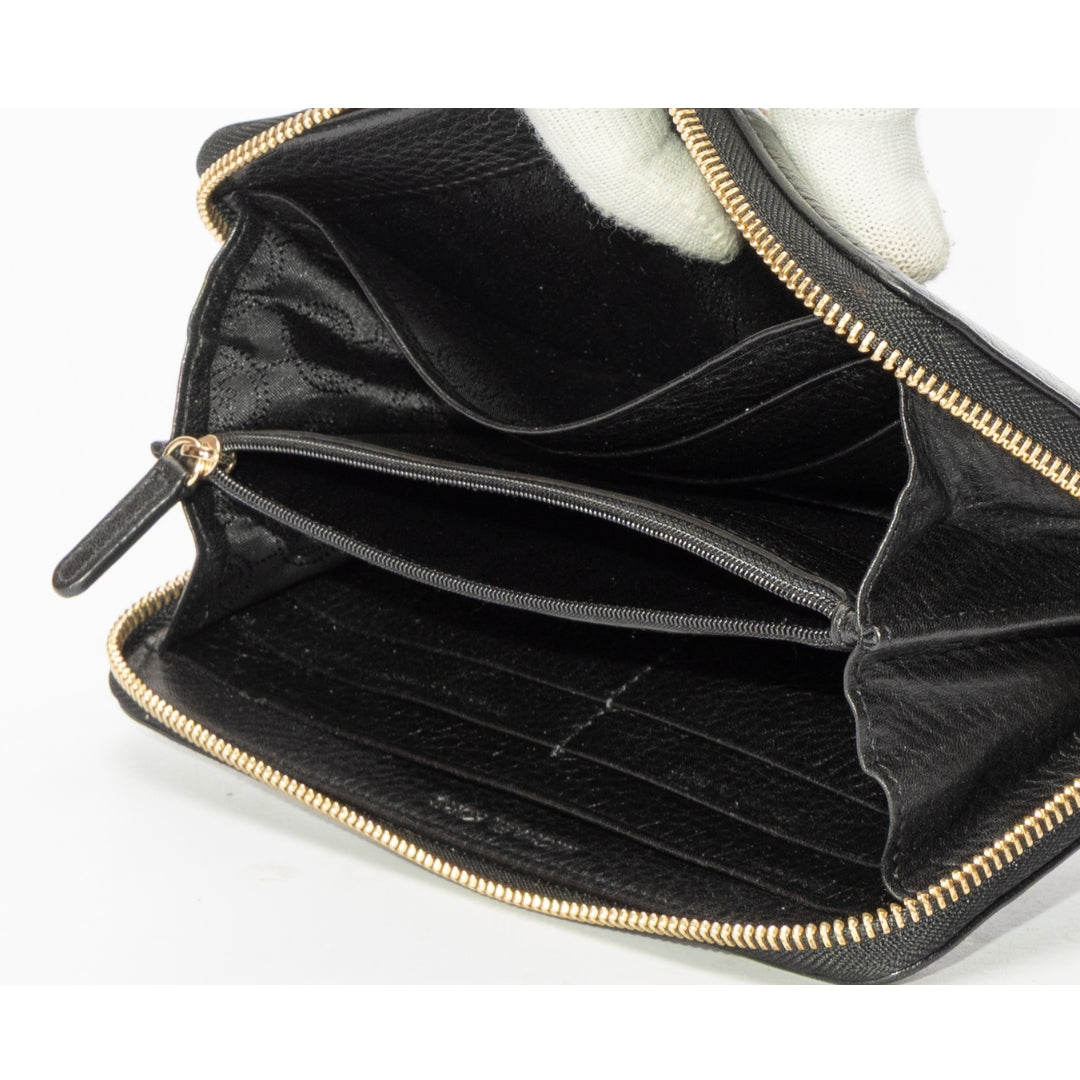 Michael Kors Black Zip Around Continental Wallet