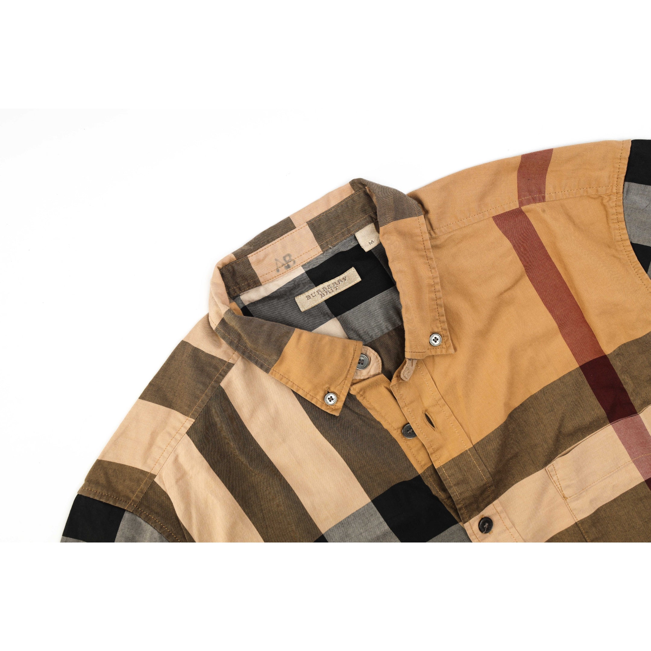 Burberry Beige Check Cotton Shirt