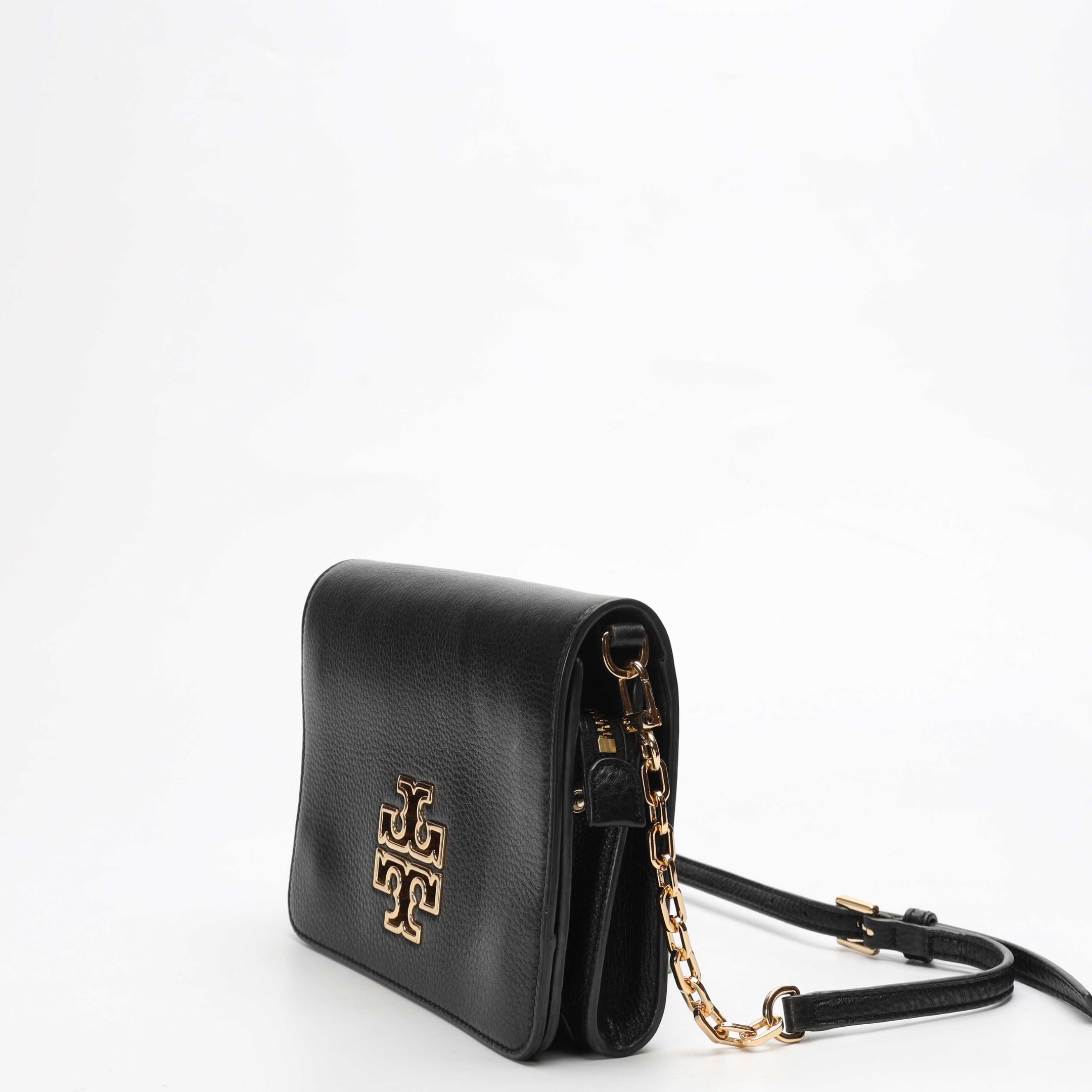Tory Burch Black Britten Flap Crossbody Bag