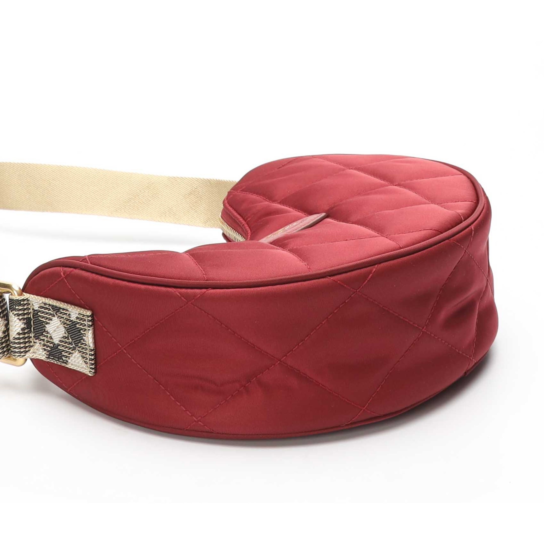Burberry Red Horseshoe Crossbody Bag