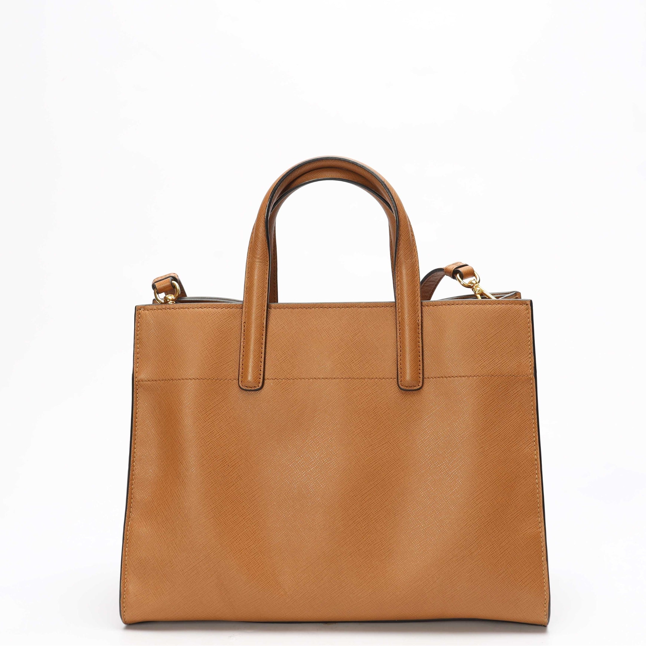 Prada Tan Soft Galleria Convertible Tote