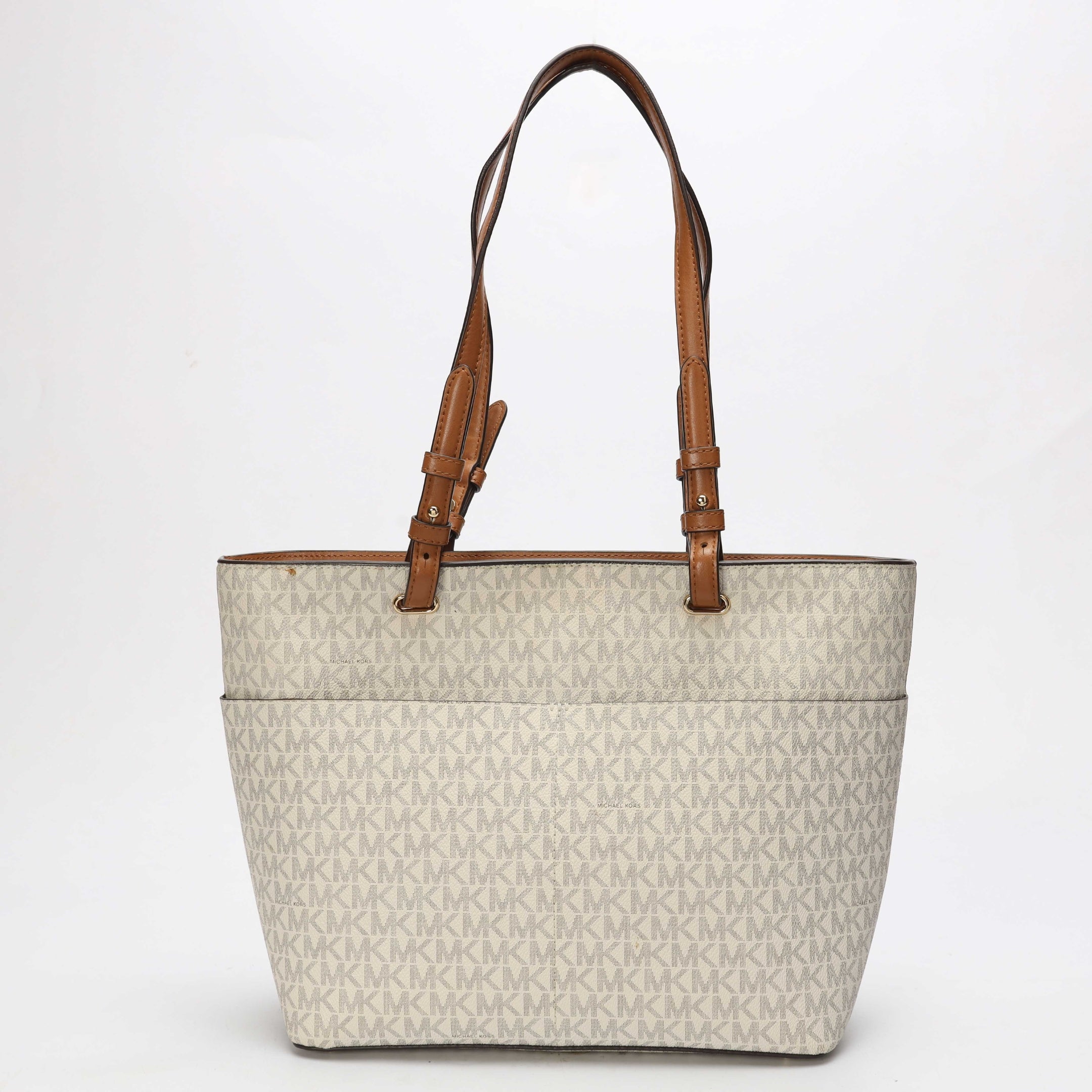 Michael Kors Vanilla Logo Bedford Tote