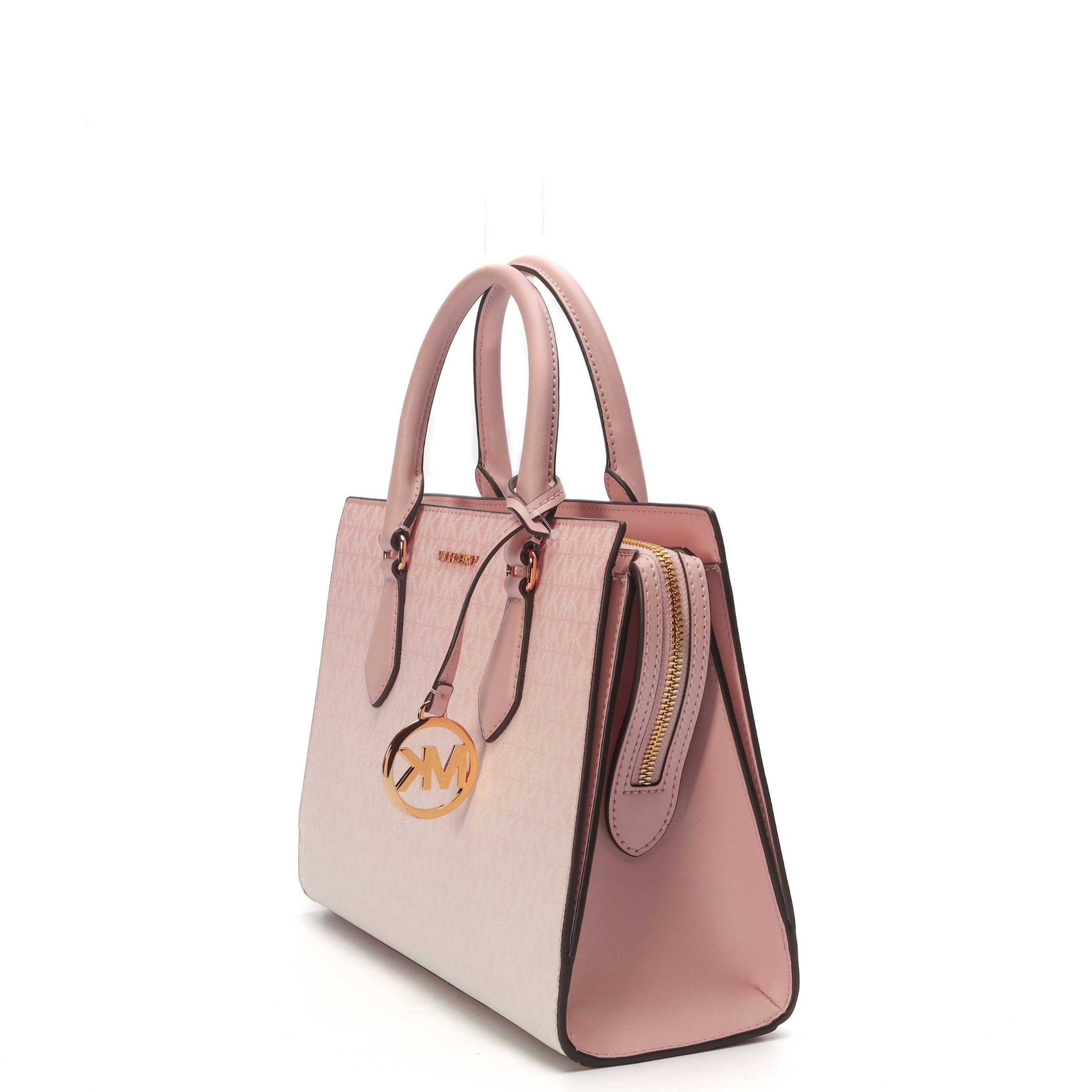 Michael Kors Pink Ombre Signature Logo Satchel