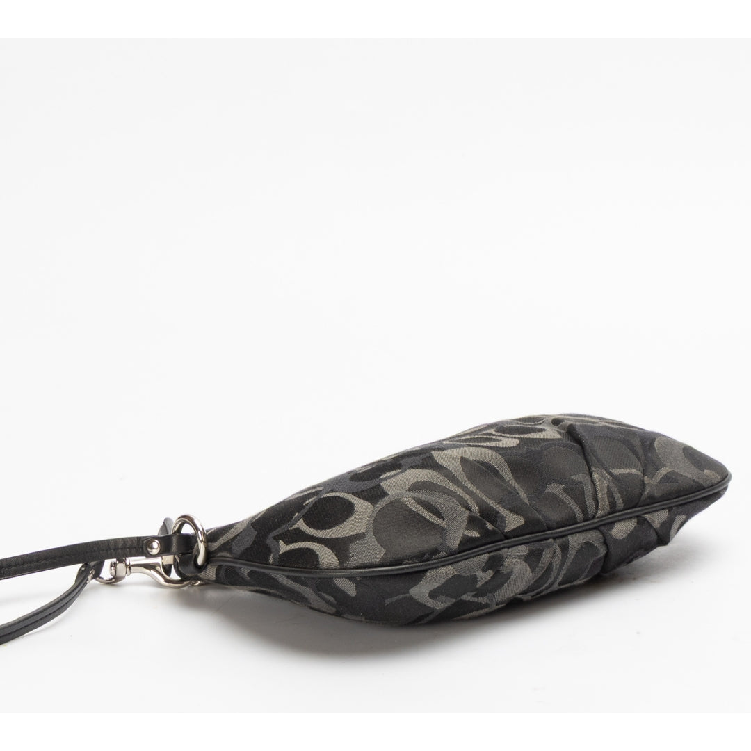 Coach Black Signature Canvas Wristlet