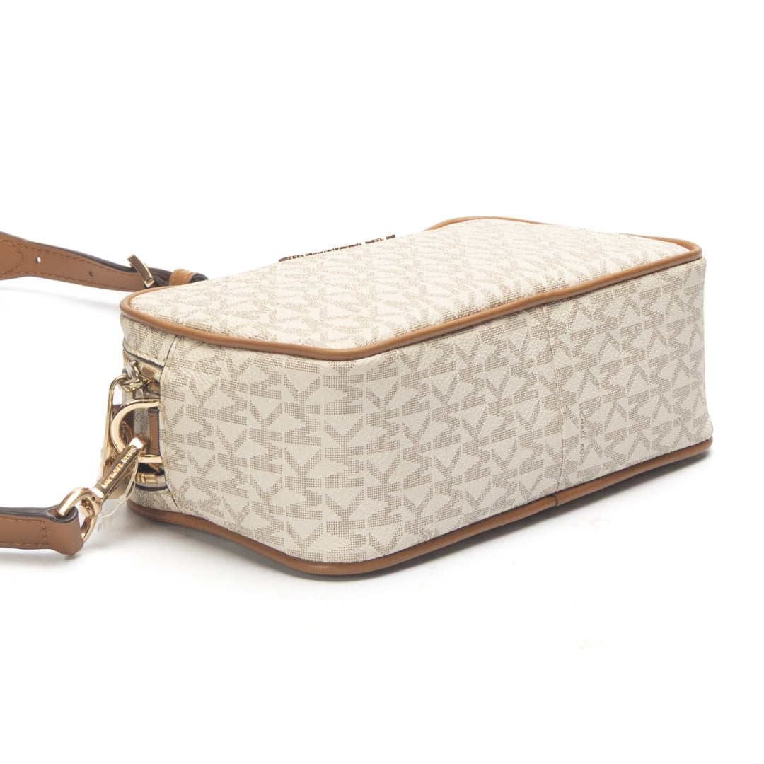 Michael Kors Vanilla Jet Set Logo Crossbody Bag