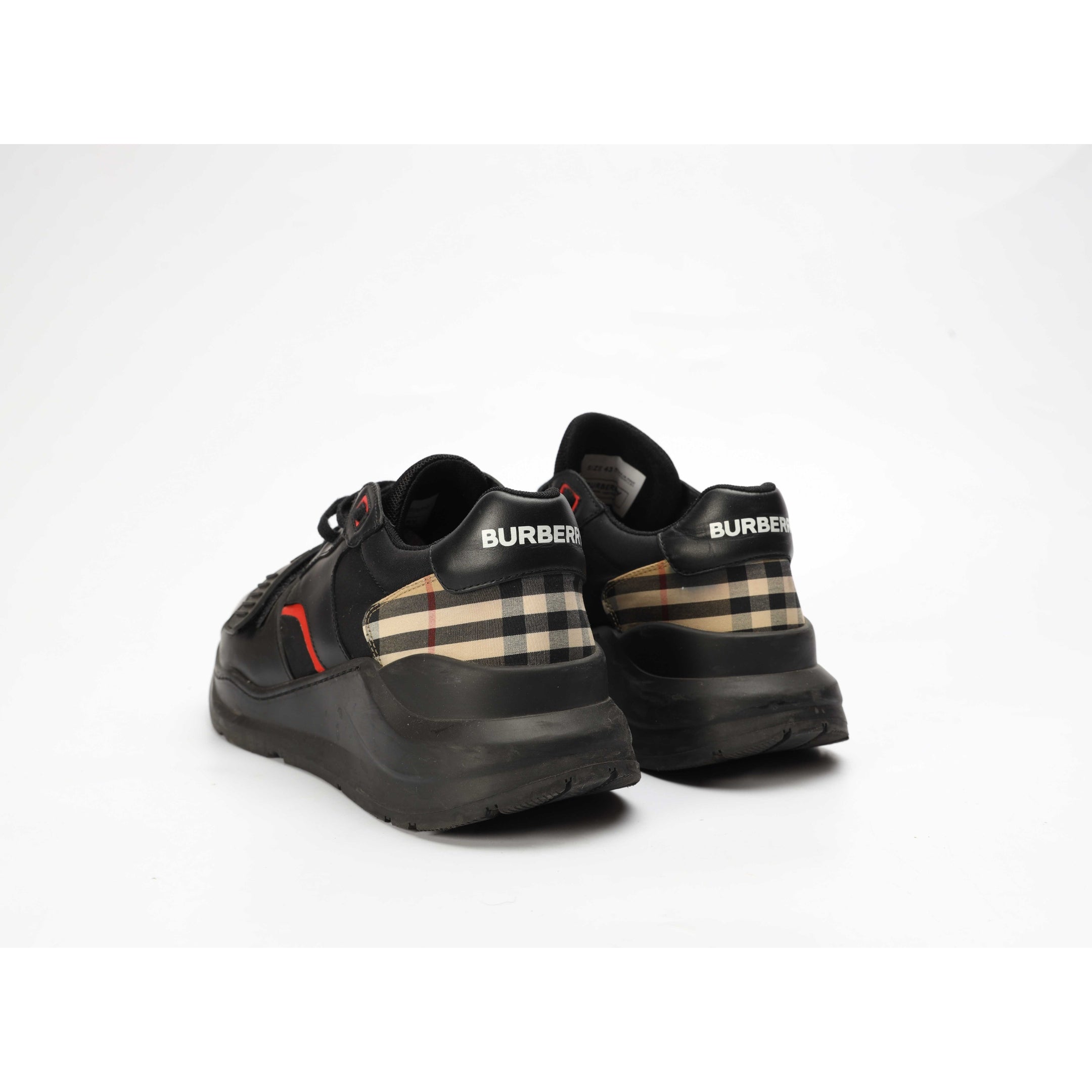 Burberry Black Ramsey Check Sneakers