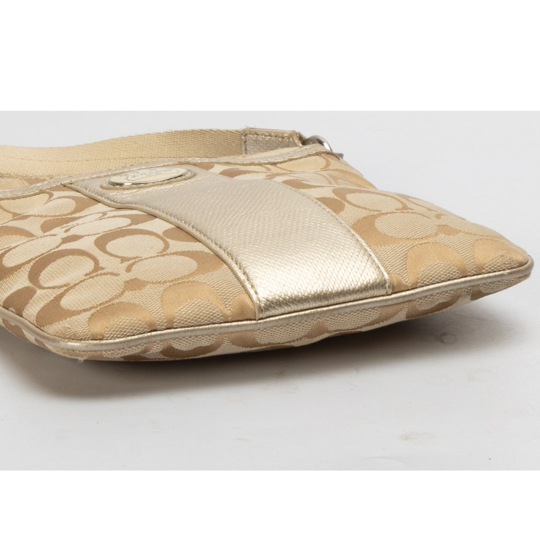 Coach Signature Canvas File Crossbody Bag