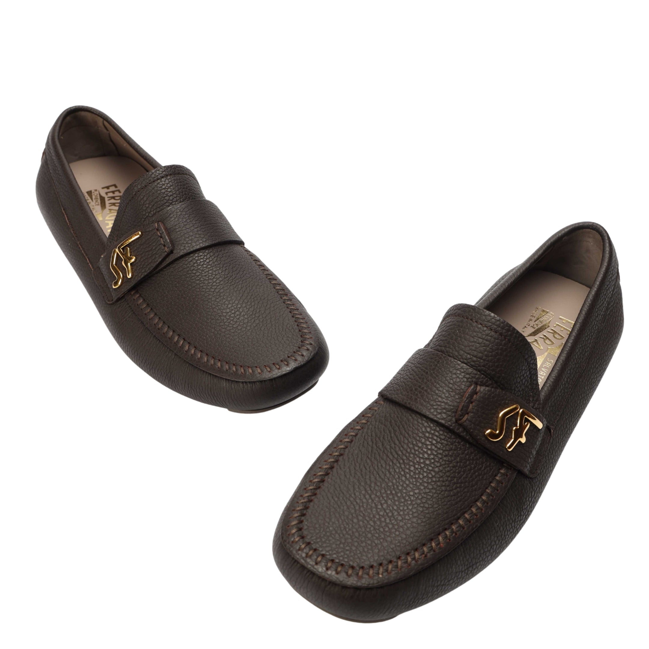 Salvatore Ferragamo Signature Round Toe Loafers
