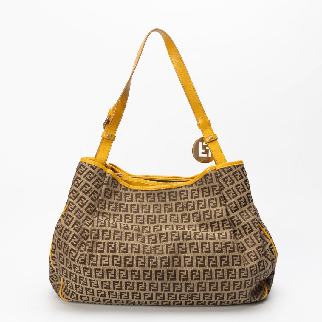 Fendi Zucchino Canvas Hobo Bag