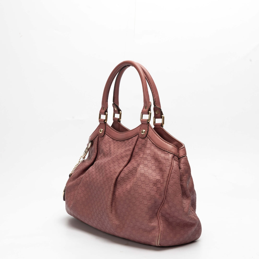 Gucci Pink Guccissima Leather Sukey Tote