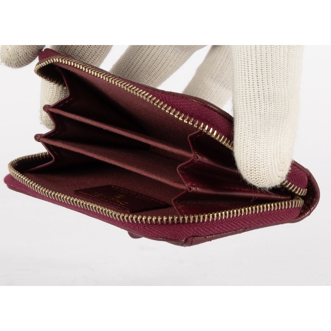 Chanel Burgundy Caviar Leather Wallet