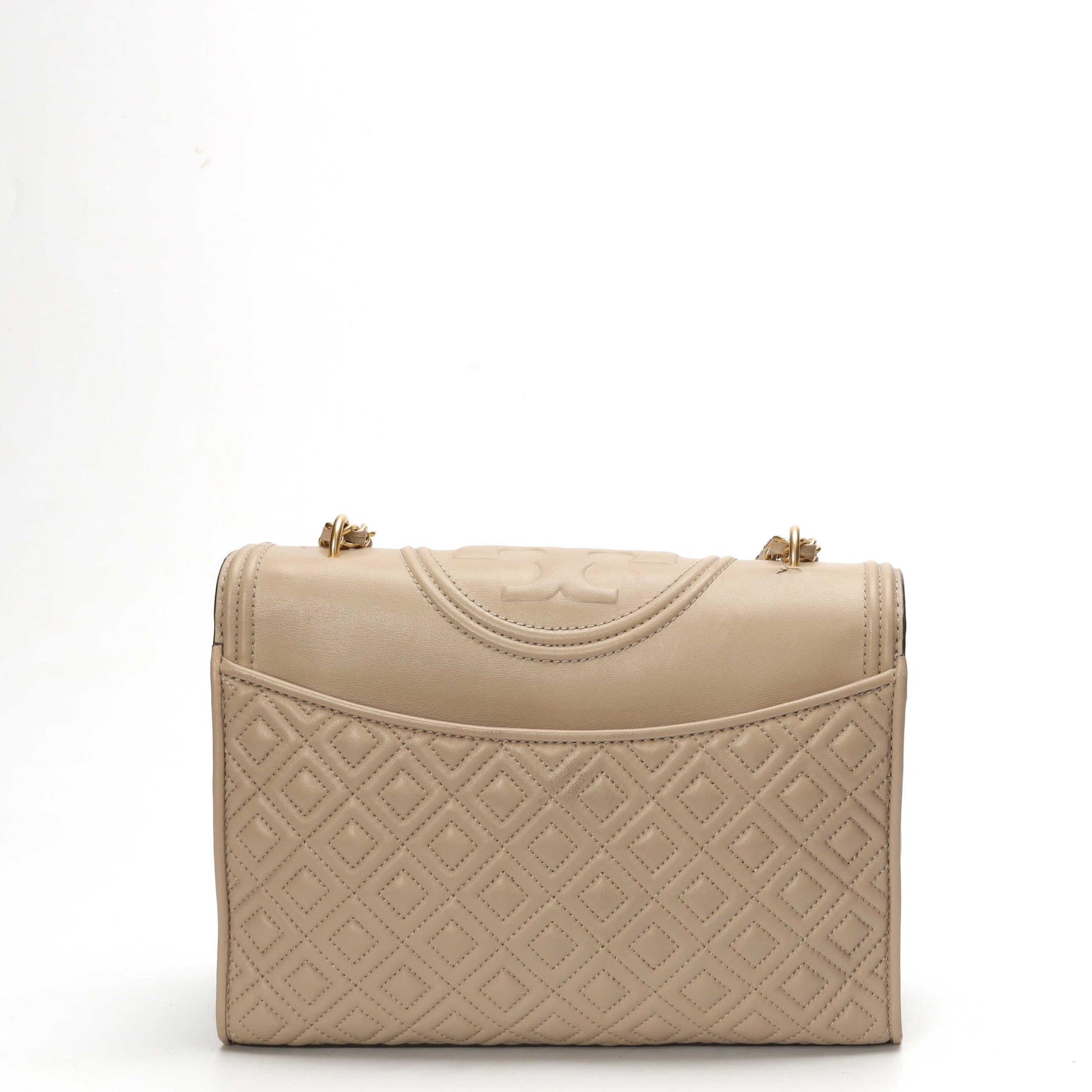 Tory Burch Beige Fleming Shoulder Bag