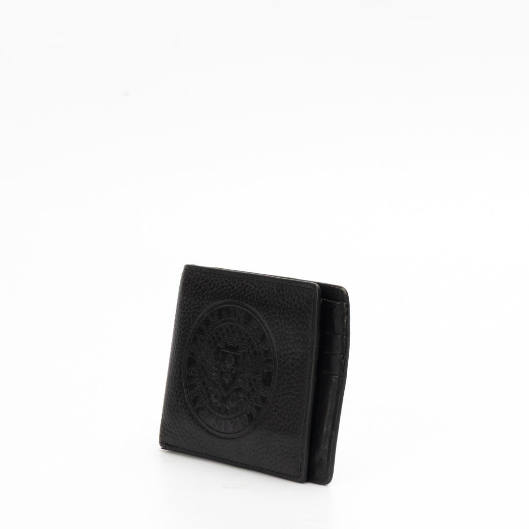 Balmain Embossed Black Wallet