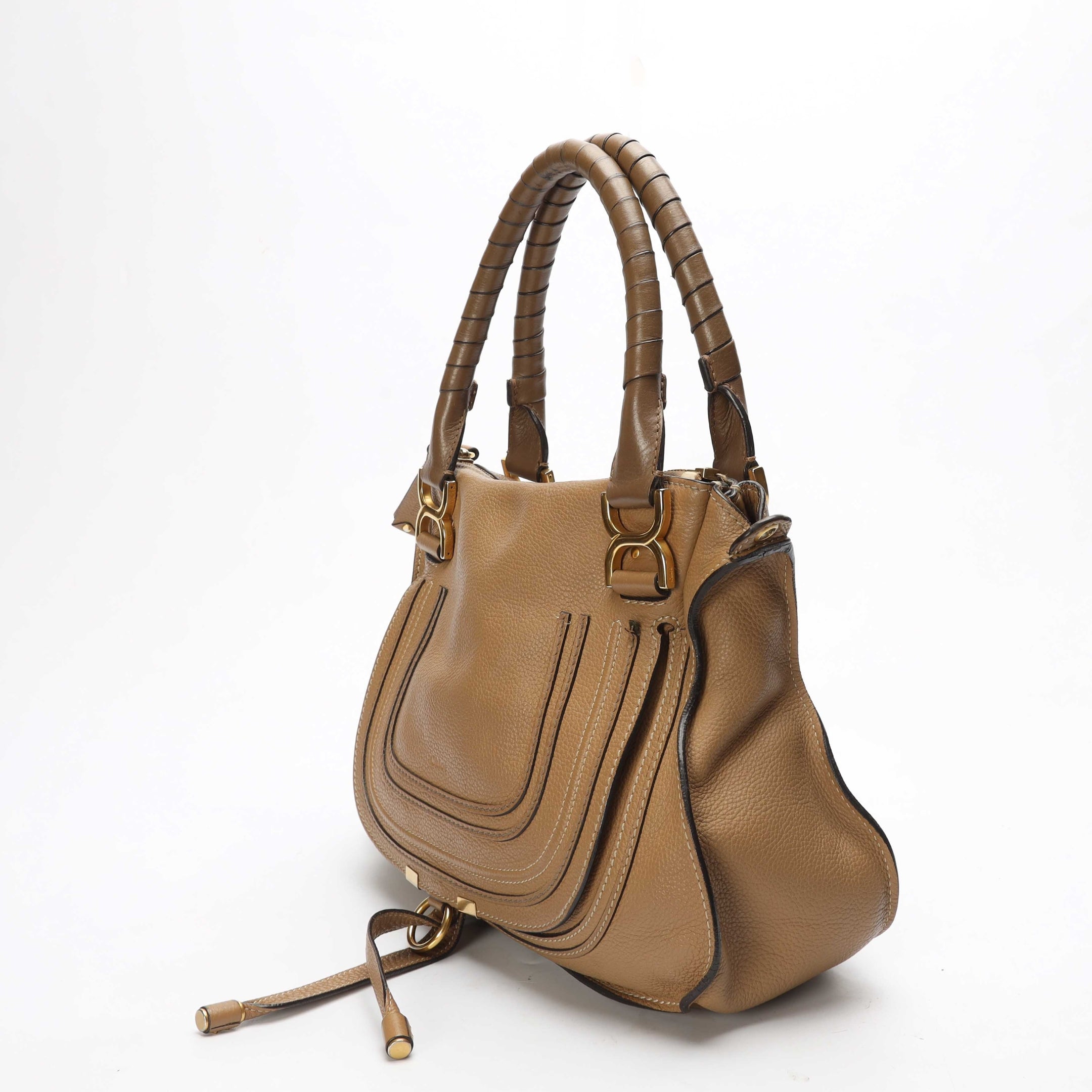 Chloe Two Tone Brown Medium Marcie Shoulder Bag