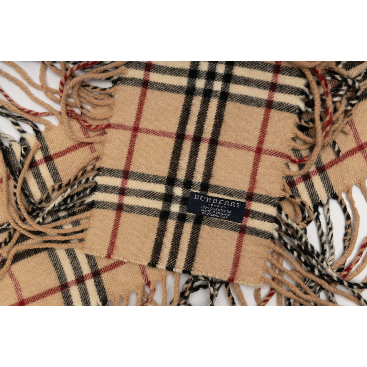 Burberry Classic Nova Check Fringe Scarf