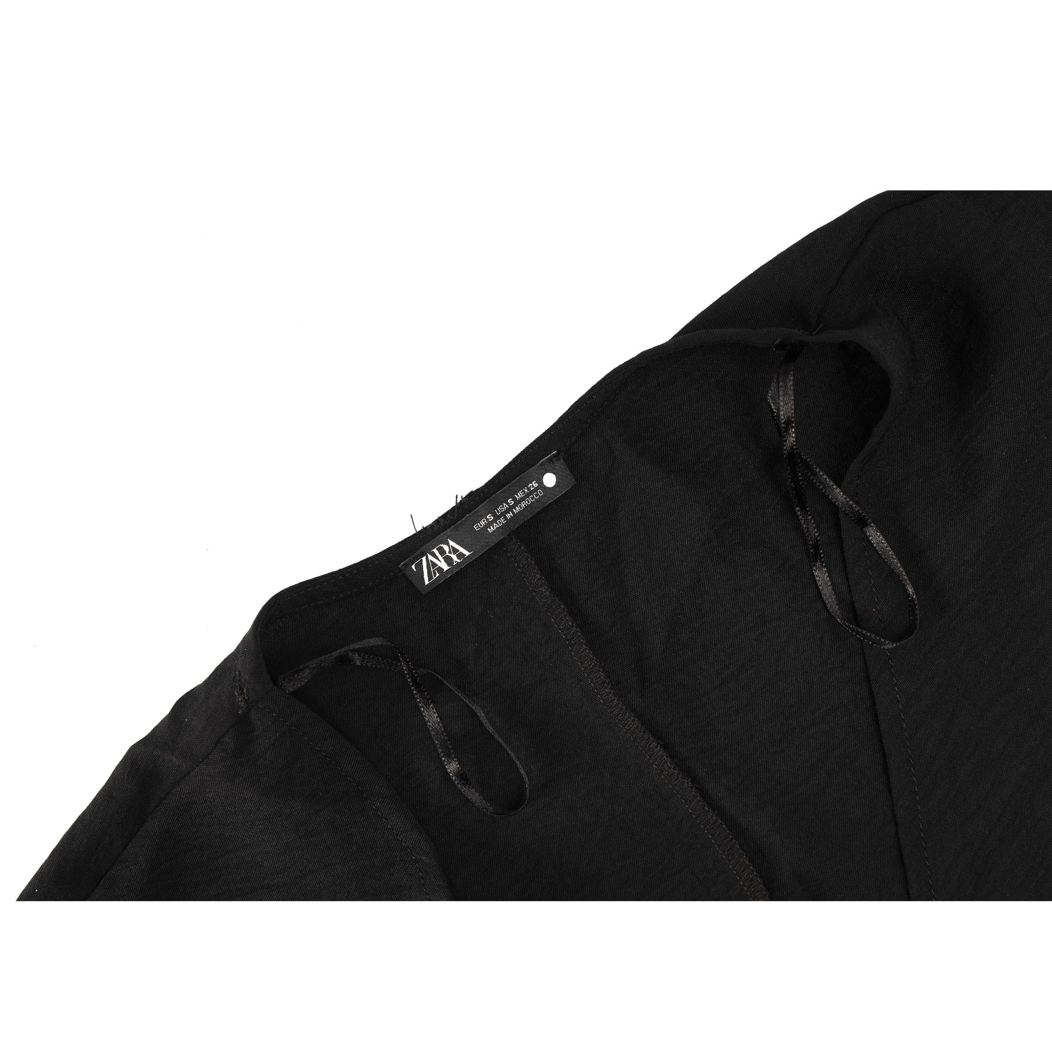 Zara Black Ruffled Dress