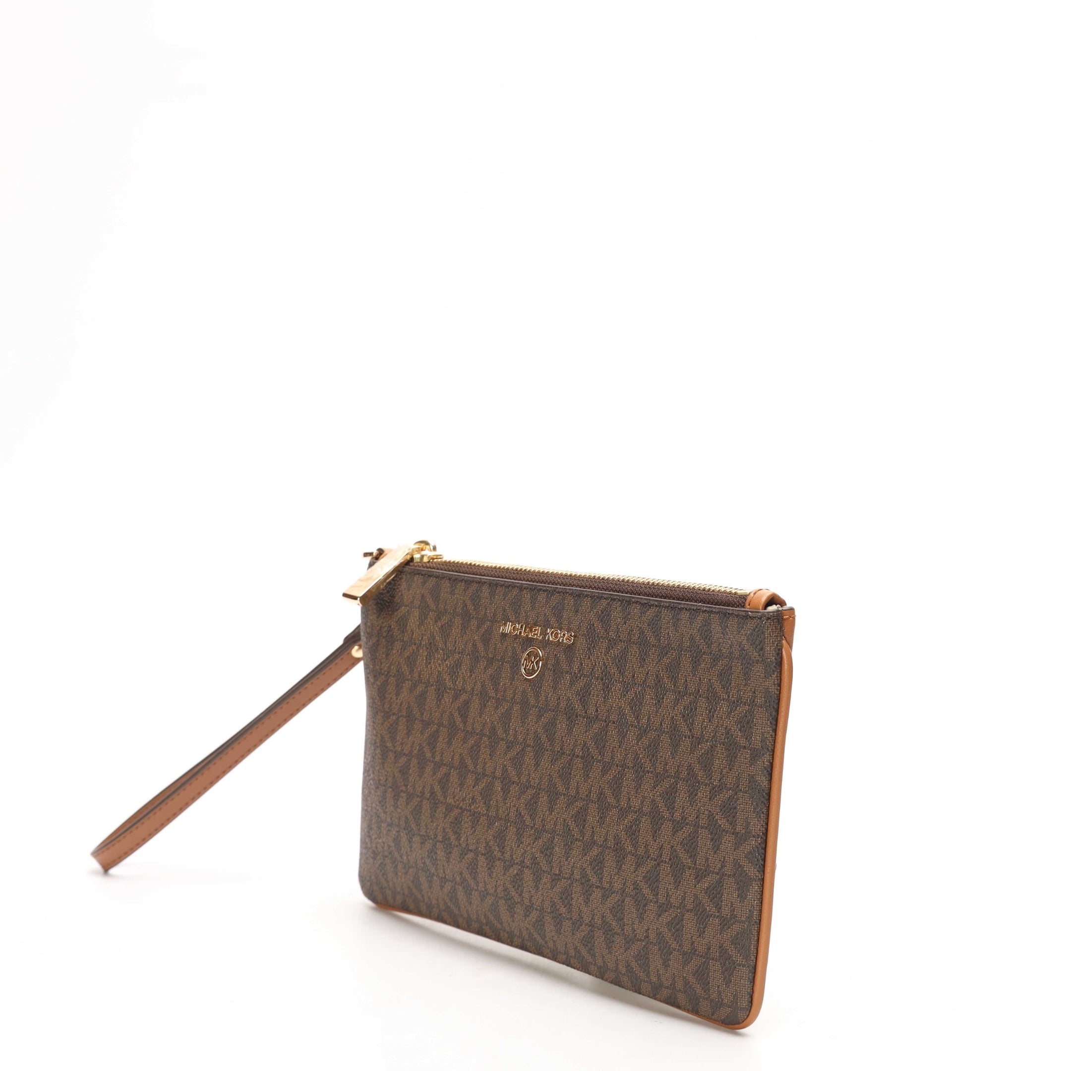 Michael Kors Brown Medium Logo Wristlet