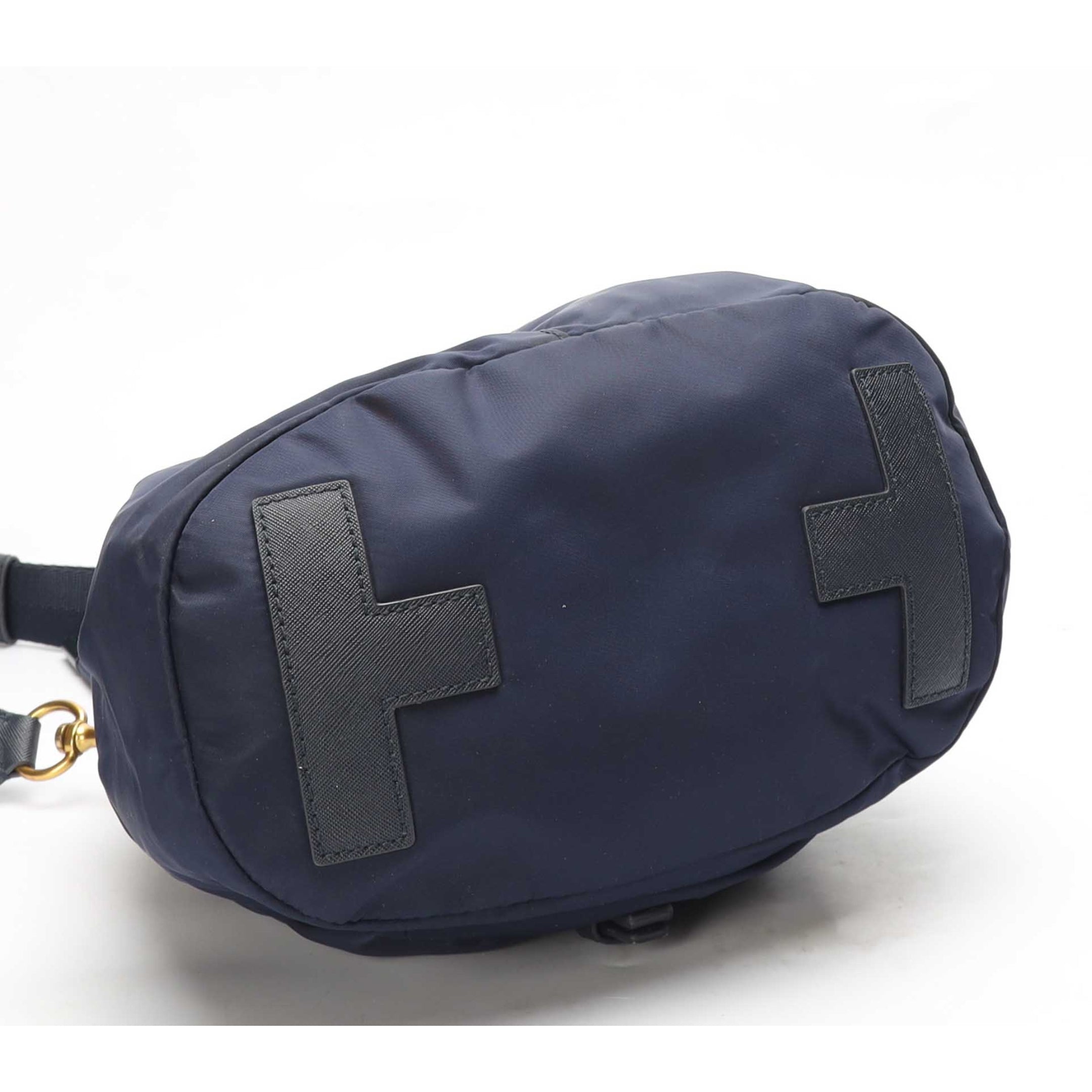 Tory Burch Navy Scout Mini Nylon Bucket Bag
