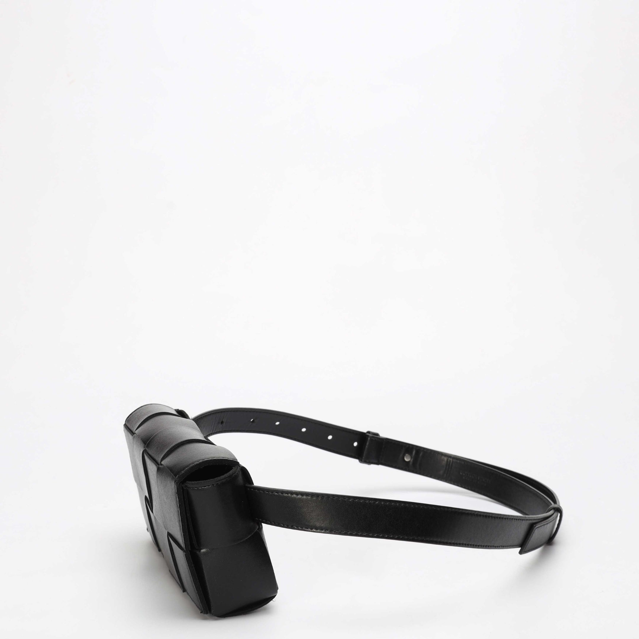 Bottega Veneta Black Intrecciato Mini Cassette Belt Bag